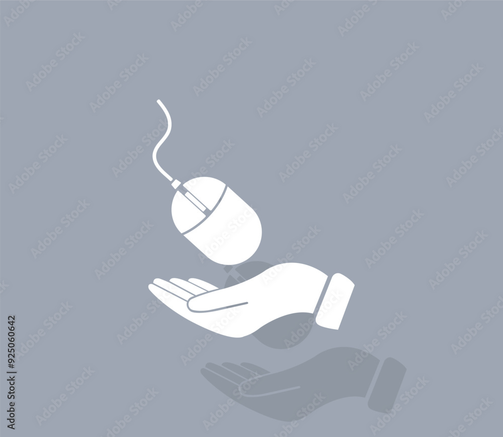 Aufkleber vector icon of white color with shadow on gray background