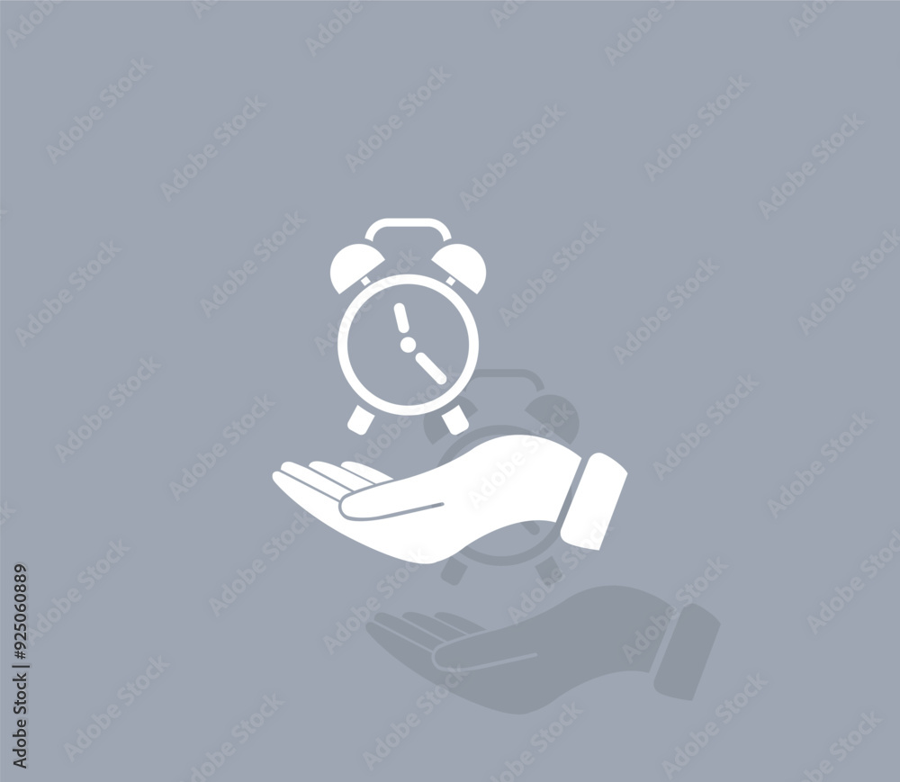 Aufkleber vector icon of white color with shadow on gray background