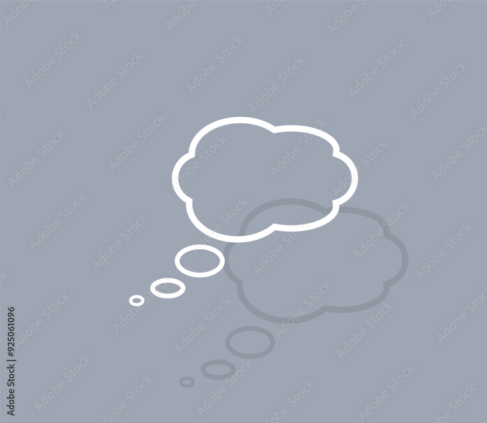 Poster vector icon of white color with shadow on gray background