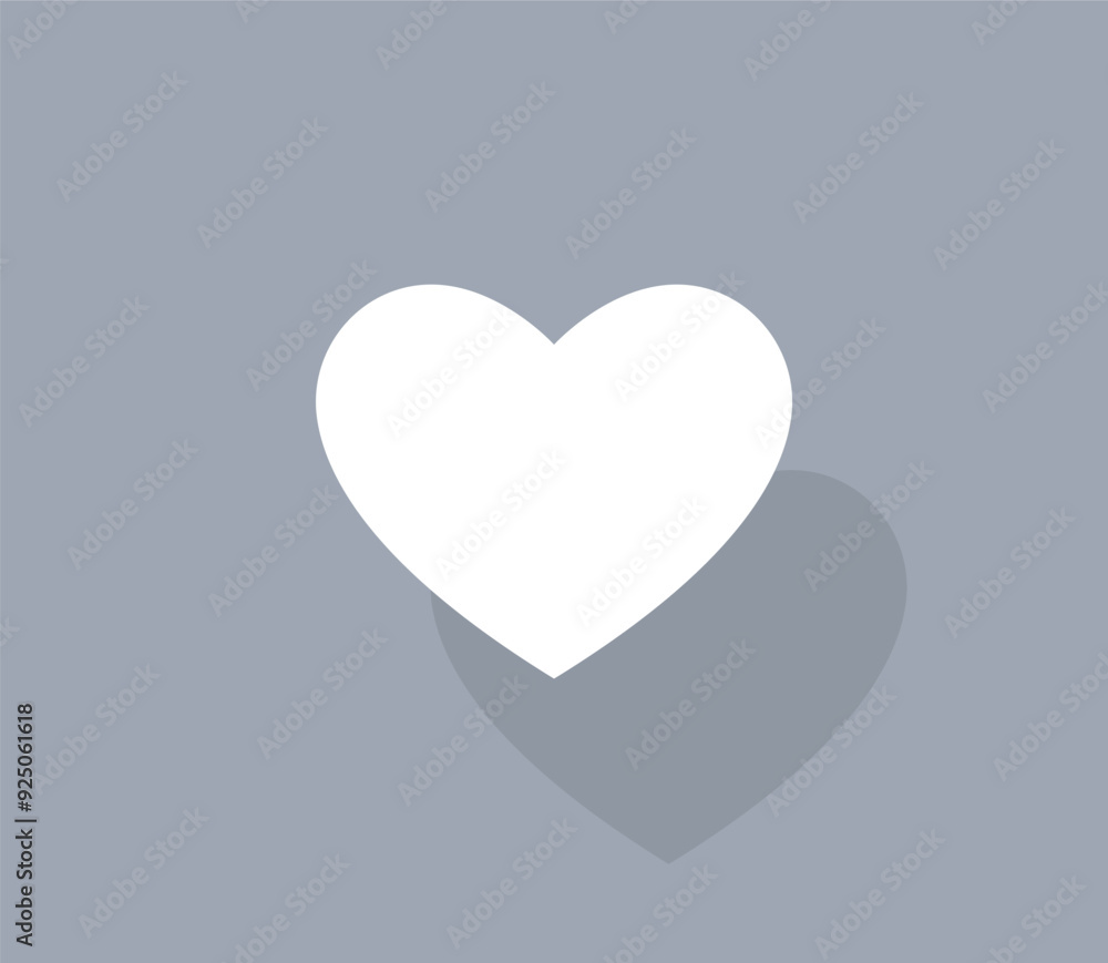 Poster vector icon of white color with shadow on gray background