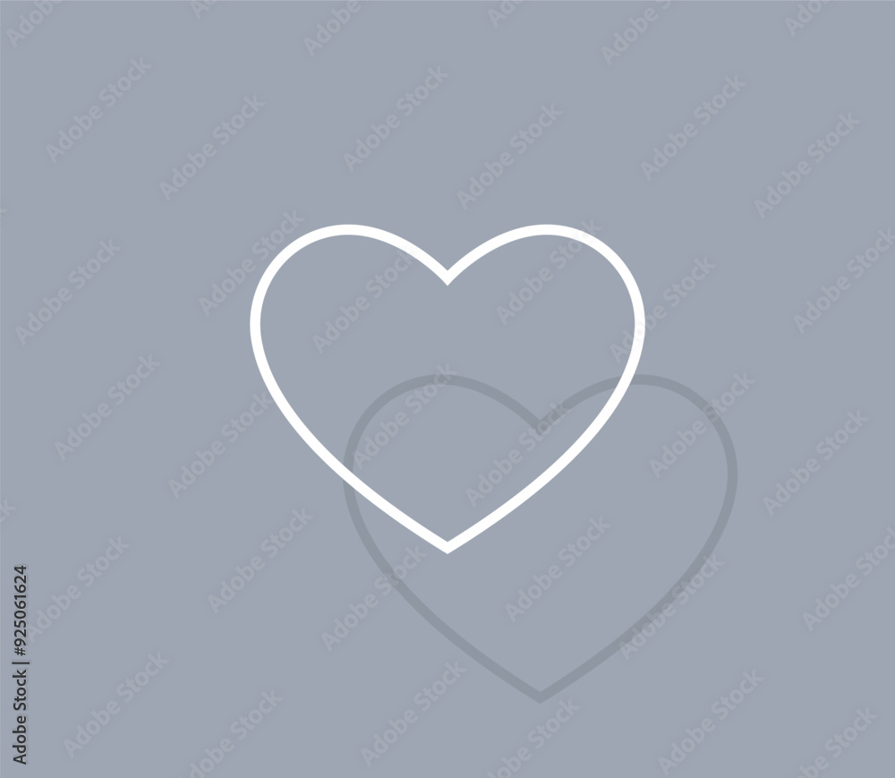 Poster vector icon of white color with shadow on gray background