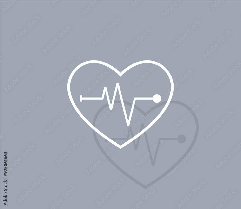 Poster vector icon of white color with shadow on gray background