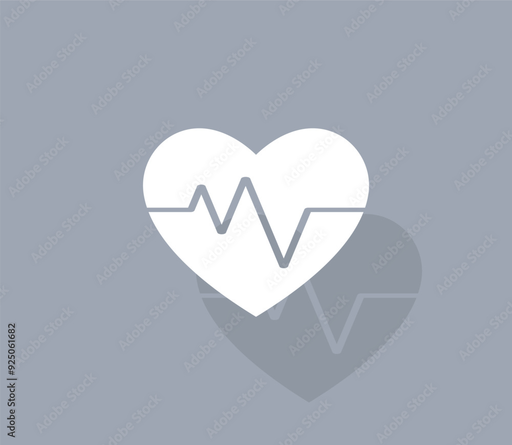 Aufkleber vector icon of white color with shadow on gray background