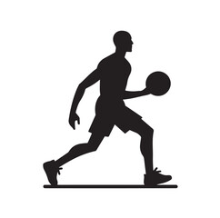 Basketball player silhouette vector illustration