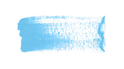 Fototapeta premium Light blue brush strokes on a transparent background.
