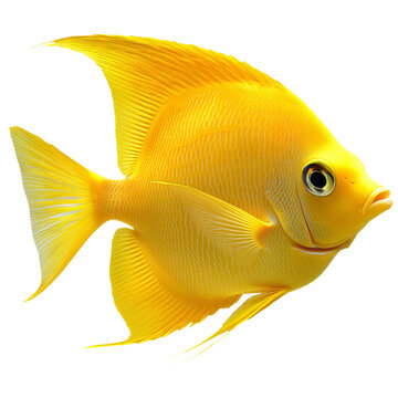 recommend clip art: Bright yellow tang with smooth fins isolated on transparent background clipart