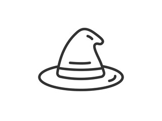 Fototapeta premium 魔女の帽子のアイコン（線画）のイラスト