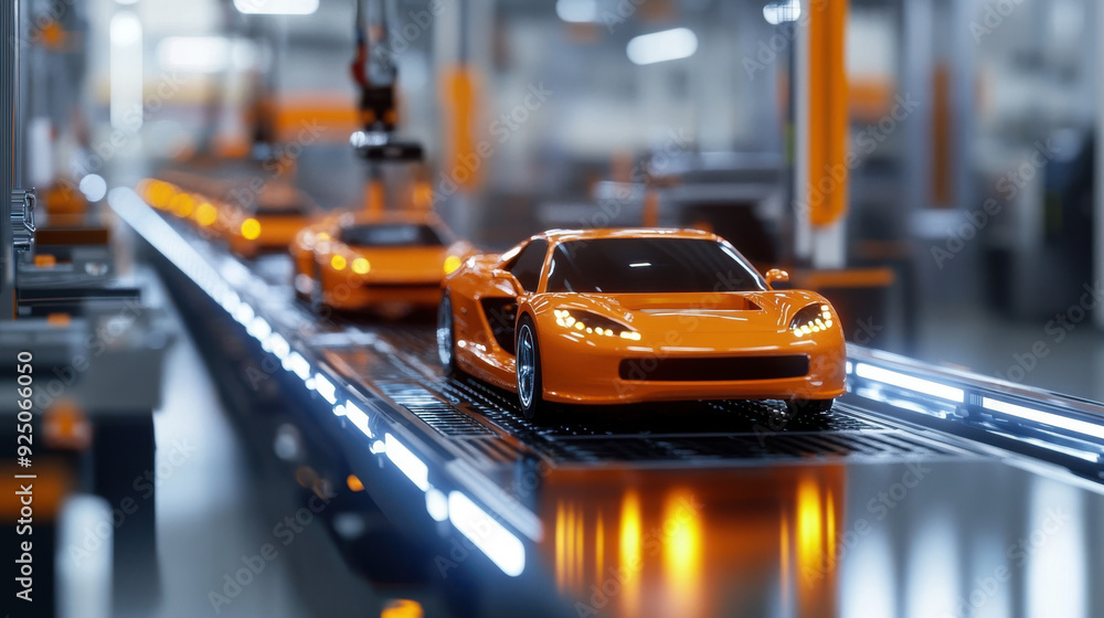 Aufkleber automated assembly line producing cars with precision and efficiency