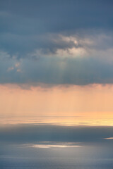 Beautiful sunset over the mediterranean sea with - Alanya, Antalya