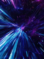 Fototapeta premium Galactic nebula with starburst effects