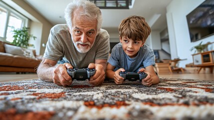 Grandpa & grandson gaming fun!