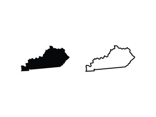Kentucky maps vector isolated on a transparent background
