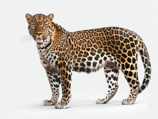 Fototapeta premium Lone leopard cub in natural habitat.