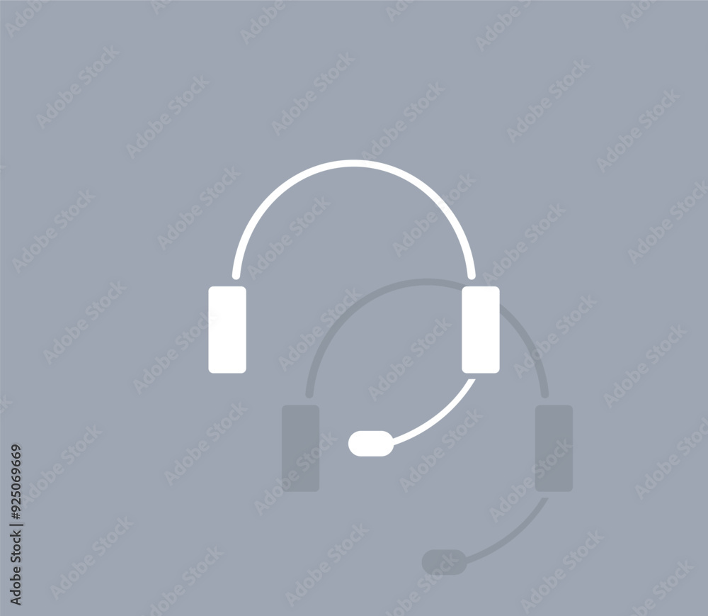 Poster vector icon of white color with shadow on gray background