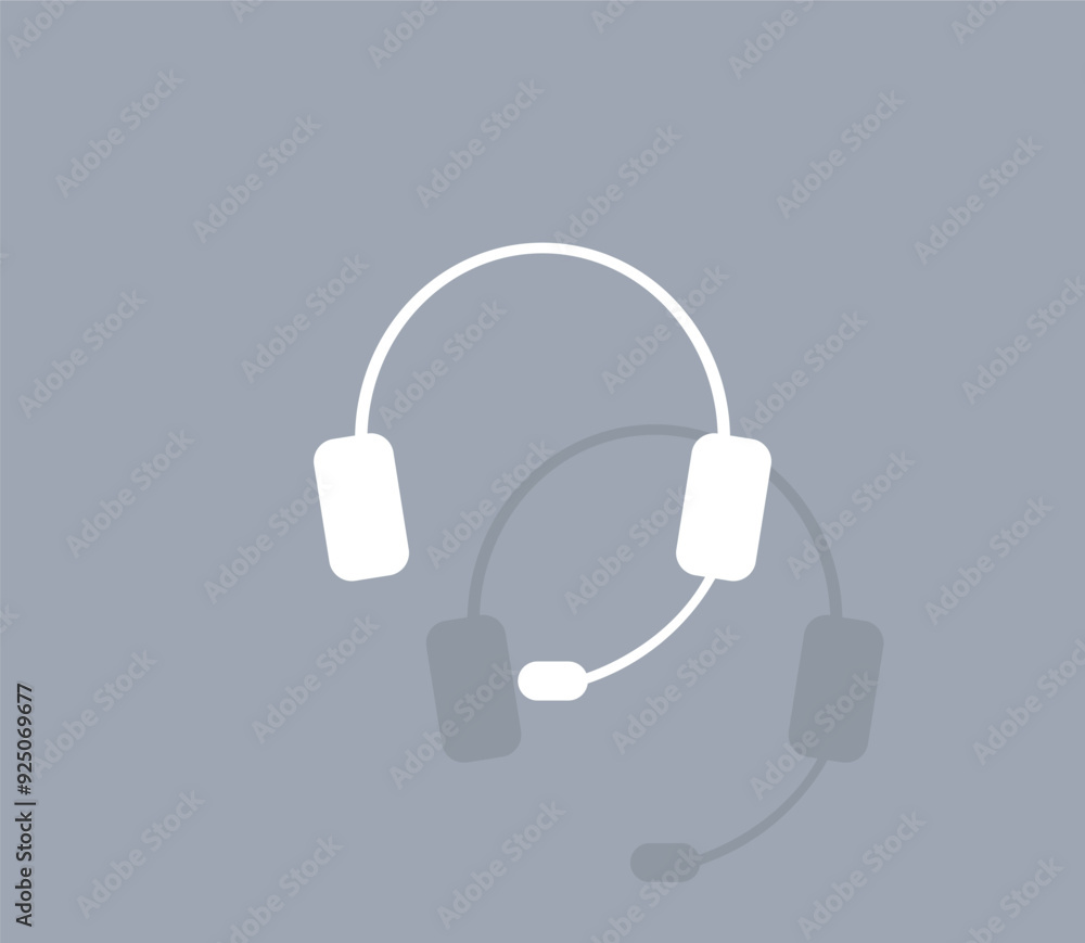 Poster vector icon of white color with shadow on gray background
