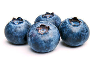 Obraz premium Fresh organic juicy blueberries on white background