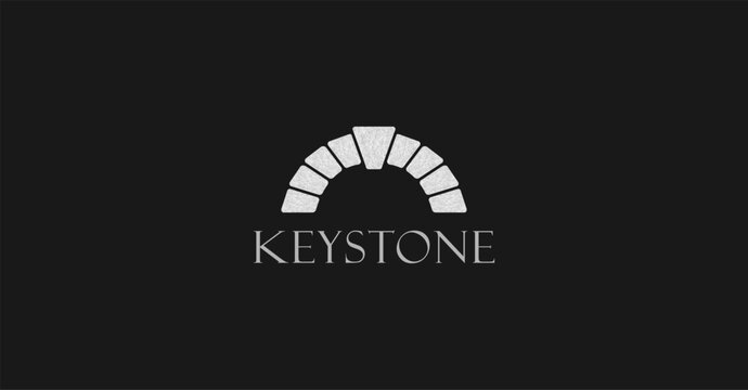 Keystone logo arch stone rock