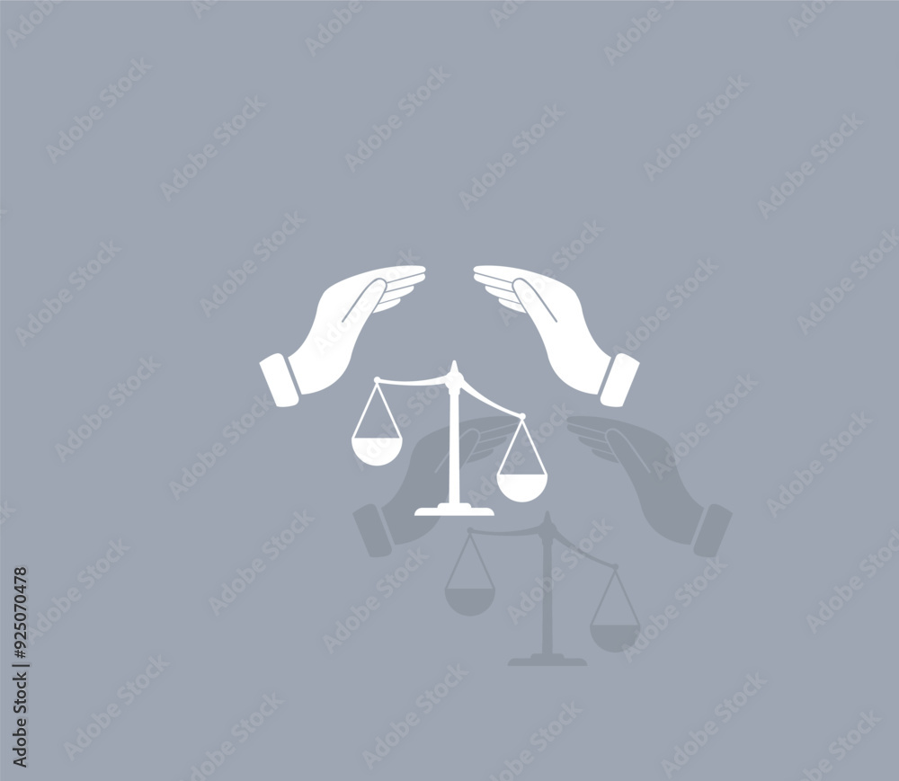 Poster vector icon of white color with shadow on gray background