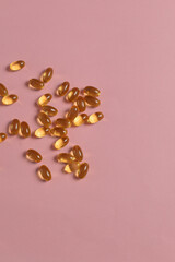 Tablets on monochrome background