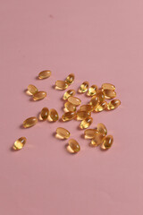 Tablets on monochrome background