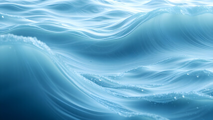 Soft Organic Ocean Wave Background with Space for Text. Generative AI