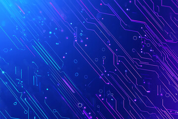 Futuristic vector illustration of a blue circuit board with intricate digital tech elements, perfect for advanced technology backgrounds.