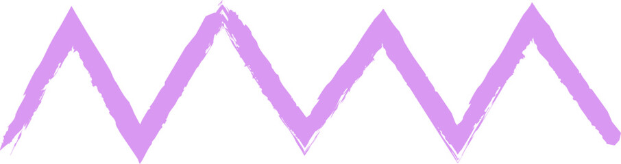 Crayon stroke. Charcoal doodle. Zigzag shape.