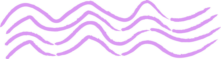 Crayon stroke. Wave shape. Charcoal doodle.