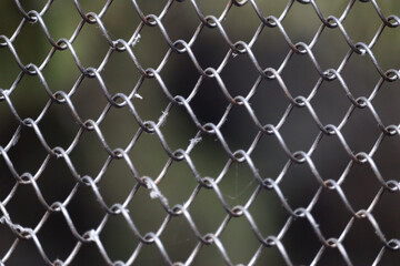 Fototapeta premium Metal wire mesh fence texture