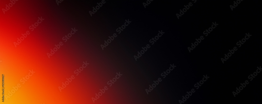 Wall mural smooth gradient of red to orange on a black background, resembling the burning flame of an incandesc