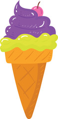 Cartoon style of tasty ice cream vector image