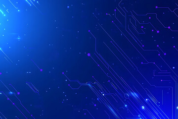 Futuristic vector illustration of a blue circuit board with intricate digital tech elements, perfect for advanced technology backgrounds.