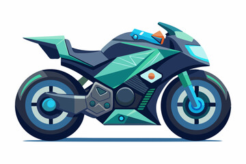 Fototapeta premium Futuristic motorcycle vector illustration 