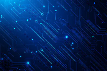 Fototapeta premium Futuristic vector illustration of a blue circuit board with intricate digital tech elements, perfect for advanced technology backgrounds.