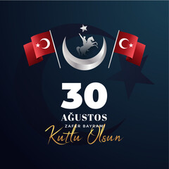 Realistic design for 30 Ağustos Zafer Bayramı celebration