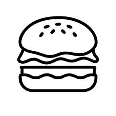 Hamburger icons symbolize delicious food and culinary delight. Perfect for themes related to cuisine, fast food, and dining experiences.