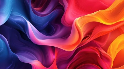 Obraz premium A colorful, abstract painting with a lot of different colors and shapes