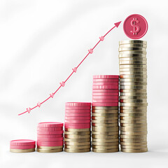 Vibrant modern clean vector minimalist 3D illustration representing technology