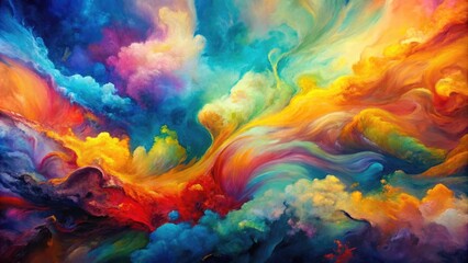 Fototapeta premium Abstract liquid painting background with vibrant colors and flowing textures, artistic, colorful, vibrant, flowing