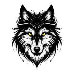 Fototapeta premium wolf head icon