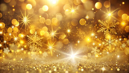 Christmas background with snowflakes and bokeh lights. New Year background