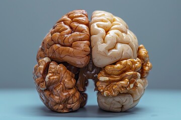 A detailed model of a human brain showcasing its complex texture and different sections, representing the intricacies of human cognition and the wonders of neuroscience.