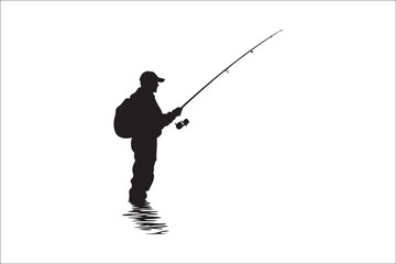 Beautiful Fishing Silhouette Vectors