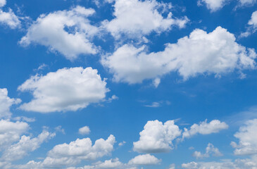 The sky is blue and filled with clouds