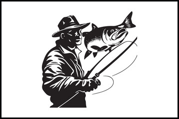 Beautiful Fishing Silhouette Vectors