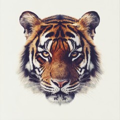 Fototapeta premium Headshot of a Bengal tiger isolated on a transparent background (png)