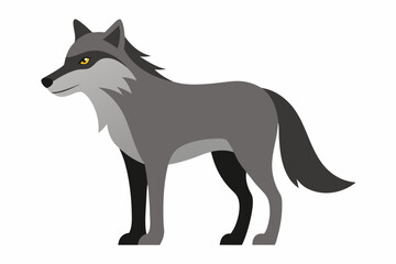 Wolf Vector Art Illustration