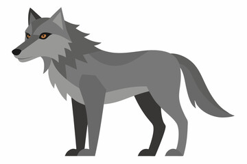 Wolf Vector Art Illustration