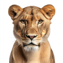 Obraz premium Animated portrait of a lion on a transparent background