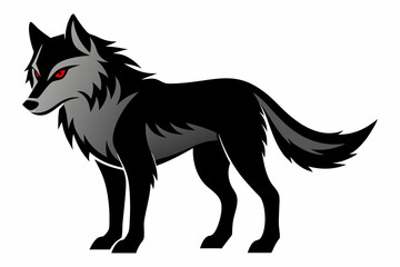 Wolf Vector Art Illustration